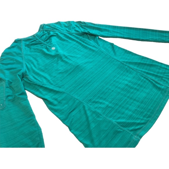 Athleta Women’s Long Sleeve Pullover 1/4 Zip Green Athletic Shirt Activewear XL - Picture 4 of 15